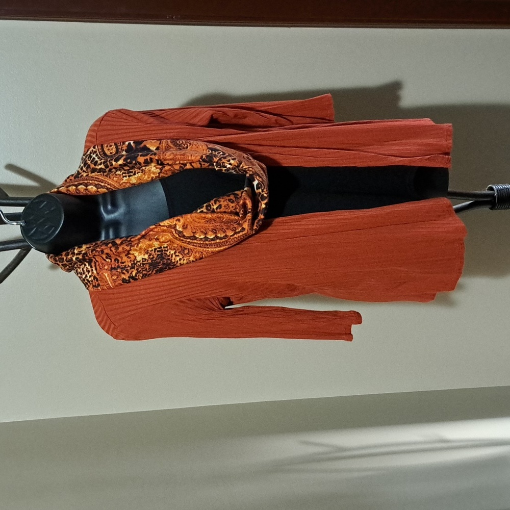 Shawl collar "sweater" with faux tank